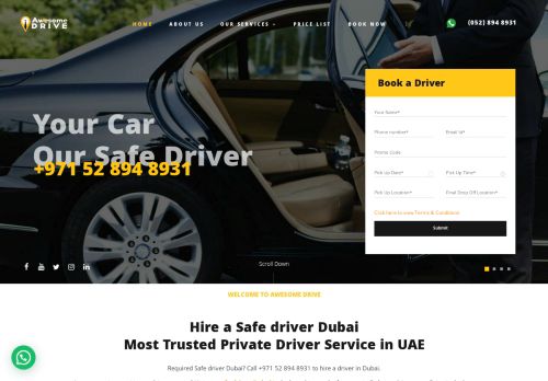 لقطة شاشة لموقع Awesome Drive - Safe Driver Dubai
بتاريخ 01/05/2021
بواسطة دليل مواقع الدليل