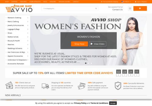 لقطة شاشة لموقع AVVIO SHOP
بتاريخ 29/05/2021
بواسطة دليل مواقع الدليل