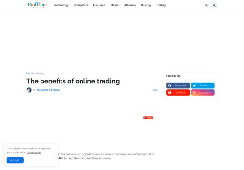 لقطة شاشة لموقع Determine the Benefits of Online Trading in Excellent Detail
بتاريخ 03/12/2021
بواسطة دليل مواقع الدليل