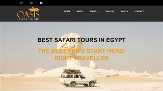 لقطة شاشة لموقع Oasis Egypt Safari
بتاريخ 21/09/2019
بواسطة دليل مواقع الدليل