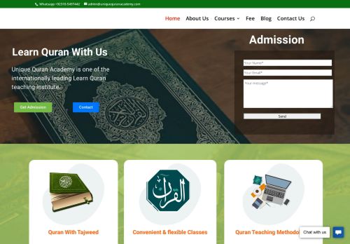 لقطة شاشة لموقع Unique Quran Academy - Online Quran teaching institute
بتاريخ 08/08/2020
بواسطة دليل مواقع الدليل