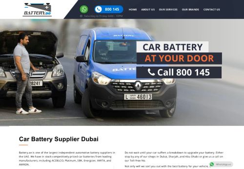 لقطة شاشة لموقع Battery.ae لخدمات بطاريات السيارات
بتاريخ 21/09/2020
بواسطة دليل مواقع الدليل