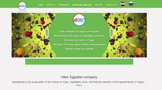 لقطة شاشة لموقع Hitac Trading & Exporting Vegetables & Fruits - شركه هيتاك للتجاره
بتاريخ 22/09/2019
بواسطة دليل مواقع الدليل
